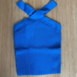 NWT! Aritzia Babaton Sculpt Knit Criss Cross in Bright Sapphire